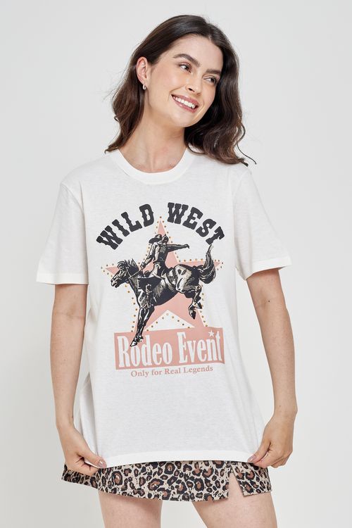 Camiseta Feminina Rodeo Off White