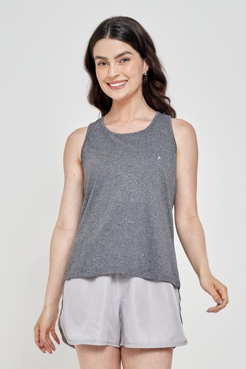 Regata Caedu Feminina Esportiva Polybrush Mescla Respirável