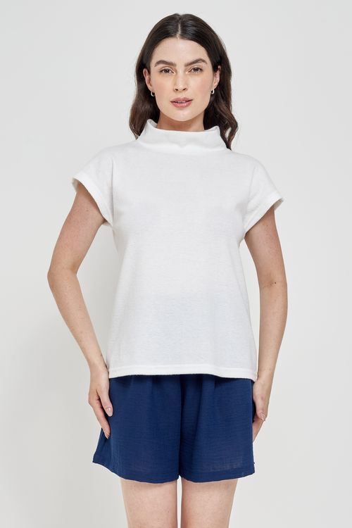 Blusa Feminina Peluciada Off White