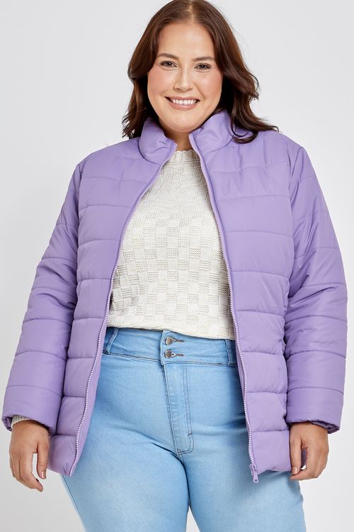 Jaqueta Feminina Feita Pra Mim Puffer Lilás