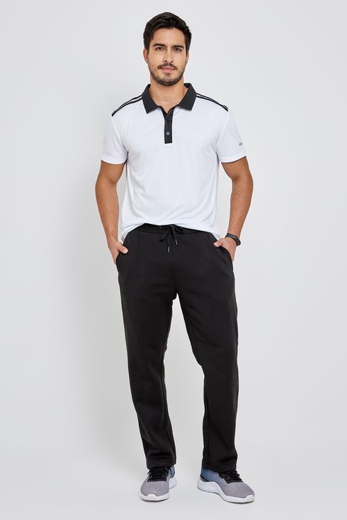 Calça Moletom Masculina Cós Elástico Preta