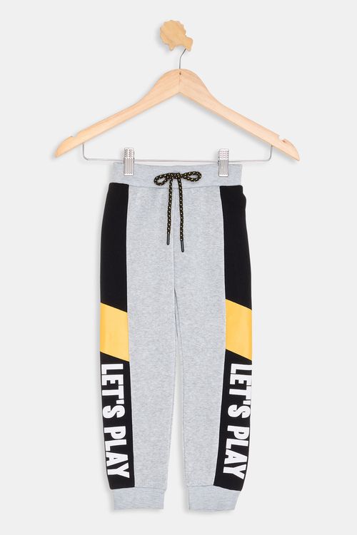 Inf 1/3 nos ita038 calça mol mescla/pto cinza claro mescla