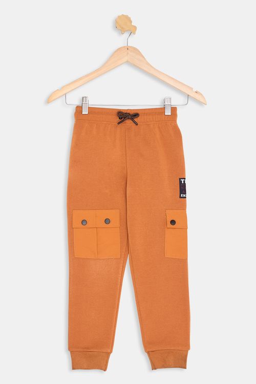 Calça Cargo Infantil Caedu Fleece Bege