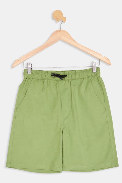 Bermuda Infantil Caedu Twill Verde Claro 10-16 Anos