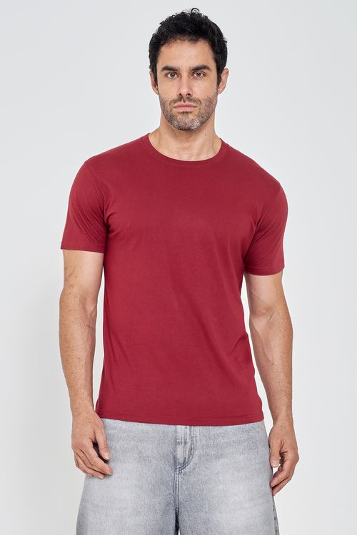 Camiseta Masculina Caedu Vinho Algodão Penteado Premium