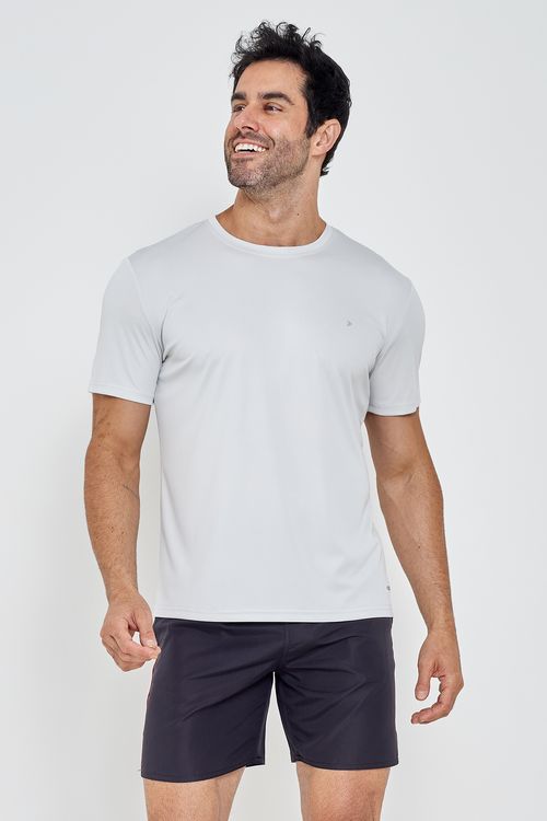 Camiseta Masculina Branca Caedu Poliéster Conforto
