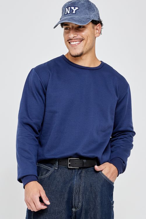 Blusão Masculino Caedu Algodão Careca Azul Marinho