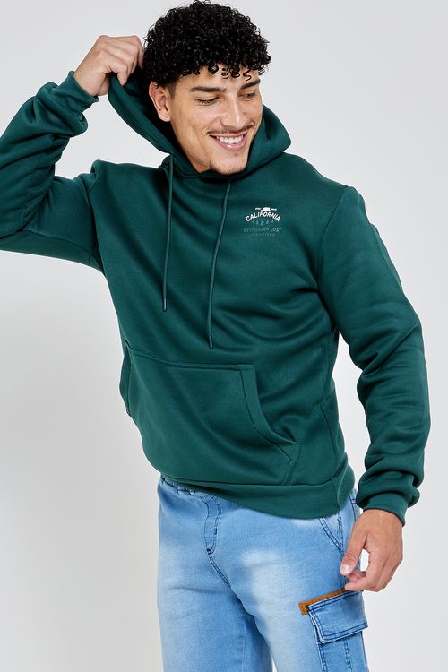 Moletom Fechado Masculino Verde Escuro