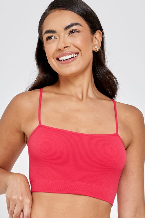 Ling bas lbs006b sutiã s costura rib ros rosa escuro