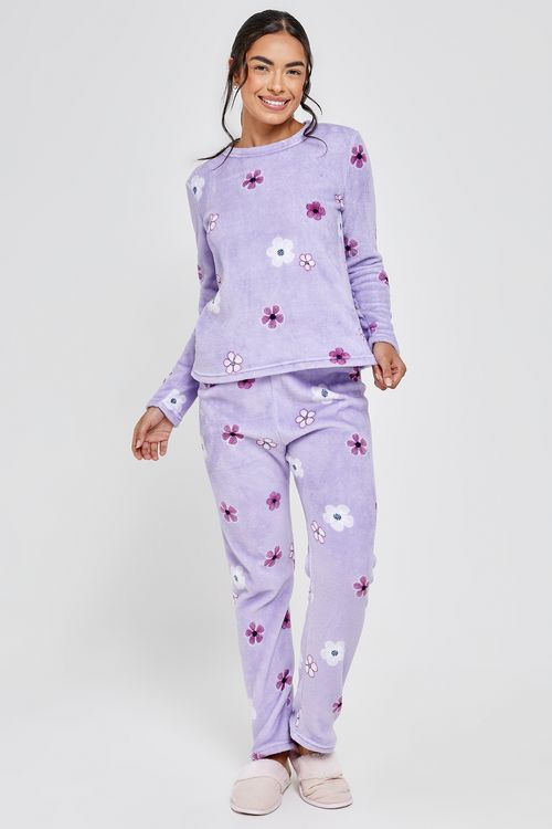 Ling pro lbj028 pijama ml coral flores l lilas