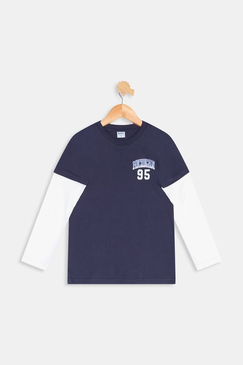 Camiseta ml inf10/16nosca_im1054 sob mho azul escuro