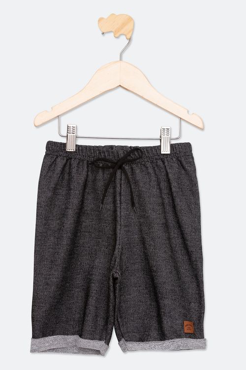 Bermuda Moletom Infantil Caedu Eco Chumbo - Conforto