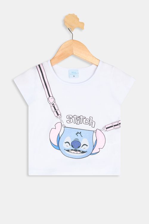 Blusa inf1/3nas037393 stitch bolsinha branco