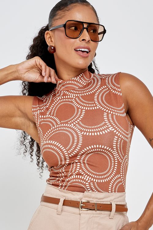 Blusa fem city fcil254 sm helanca estamp estampado