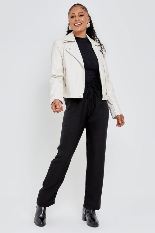 Calca fem casual 1694 pijama  preto preto