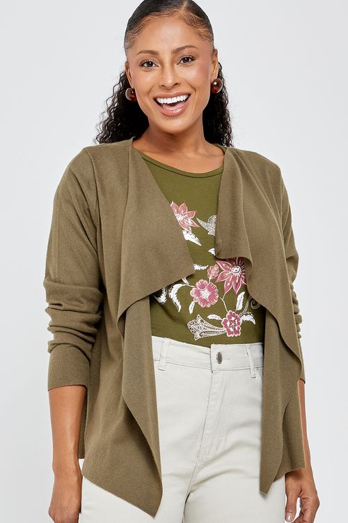 Capinha fem casual peluciada verde verde escuro