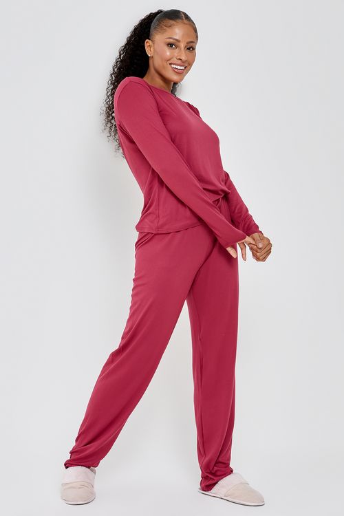 Ling pro lbj001c pijama ml polybrush vin vermelho escuro