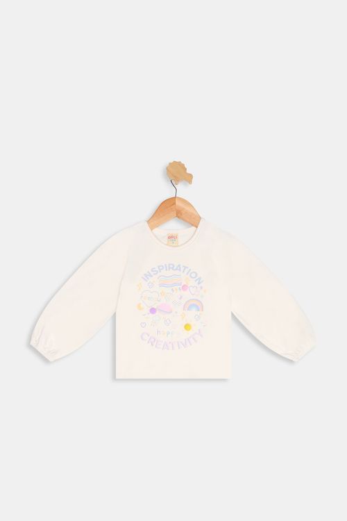 Blusa inf1/3nasc251572 offsilkpompom off white