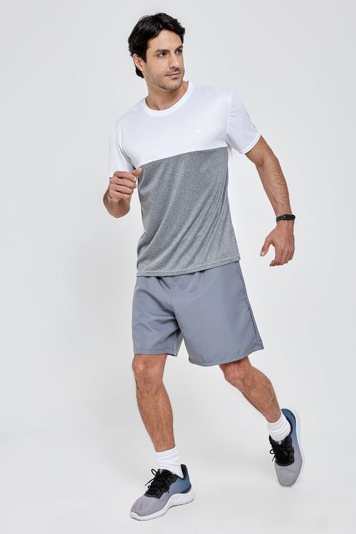 Bermuda masc esporte rib chumbo cinza escuro