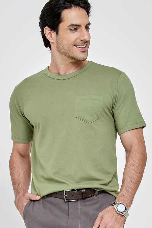 Camiseta mc casual prog1 fav verde verde escuro