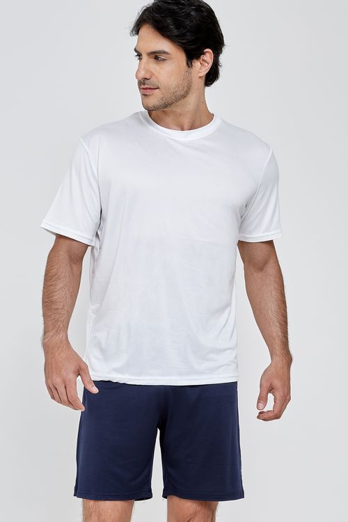 Pijama masc aces amj003 branco/marinho branco