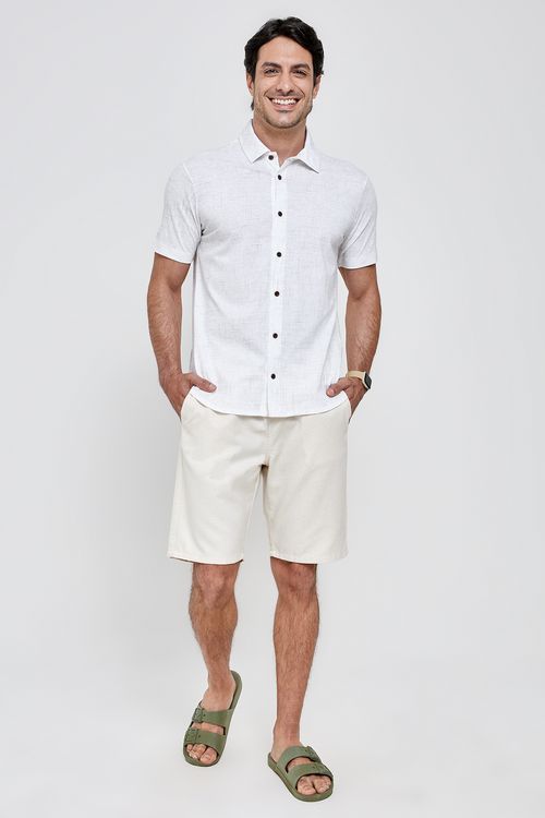 Bermuda masc aj 900407 srj elast off wh off white