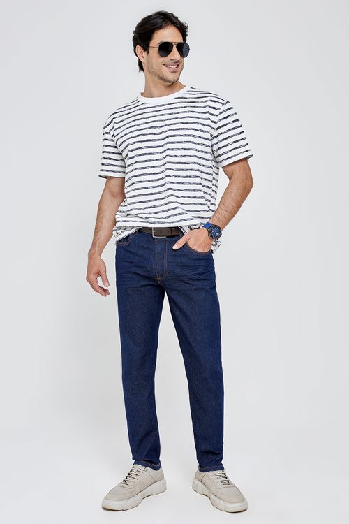Calca slim jeans mesa 1  70440 amc jeans azul escuro
