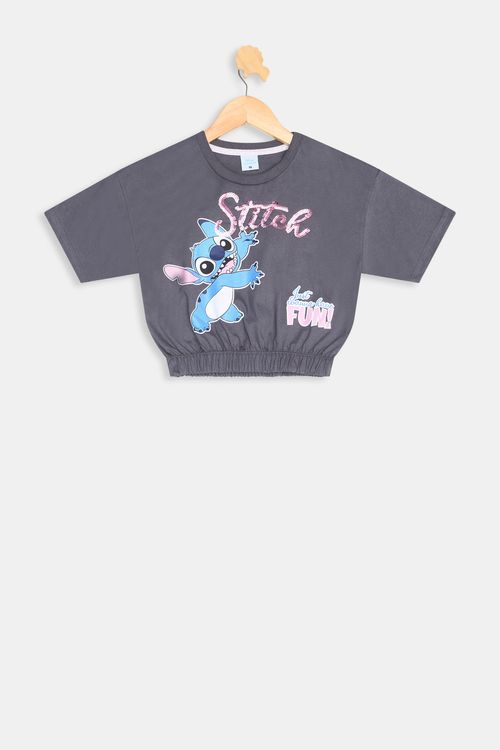Blusa inf101/16nas stitch paete elas cinza escuro