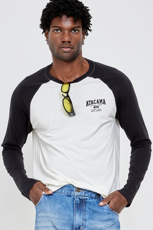 Camiseta m/l street raglan mst106 off white