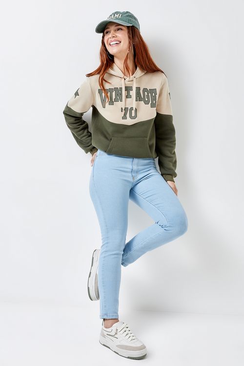 Calca fem 80531 mesa jns cigarrete azul jeans azul claro