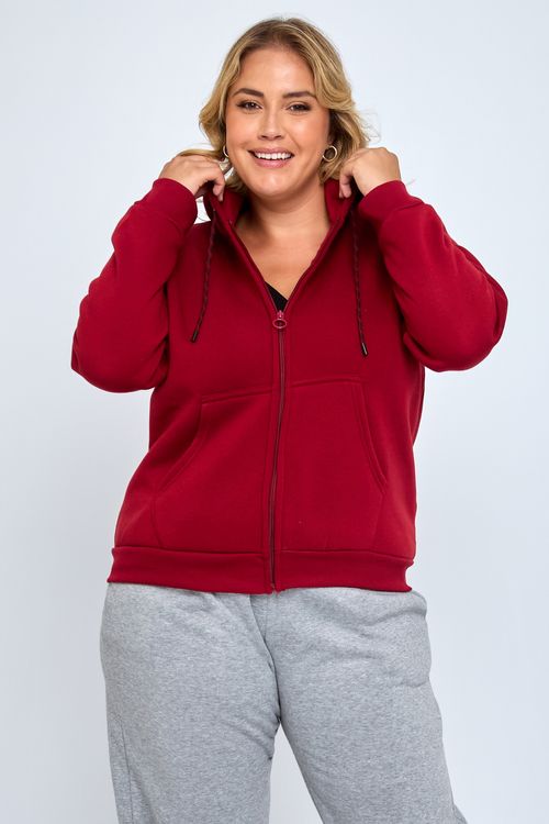 Top moletom aberto fpm fgm400e vermelho vermelho escuro