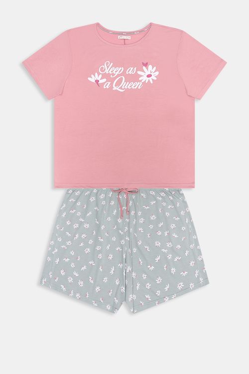 Pijama fpm mc curto floral lgj033 estampado