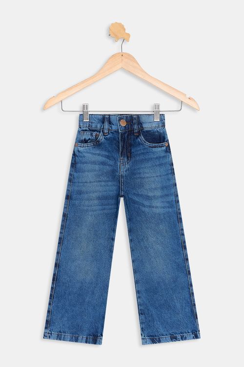 Calca inf4/8nas jns 30468 wide bsc jeans azul medio