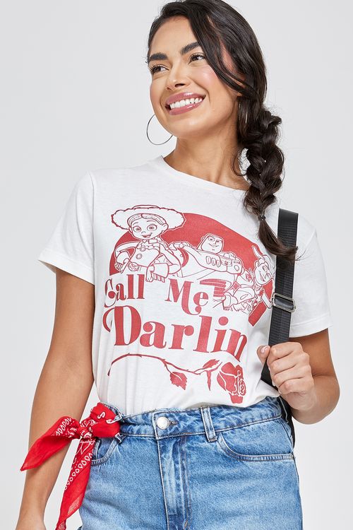 Blusa fem promo lic m/c oversized toy off white
