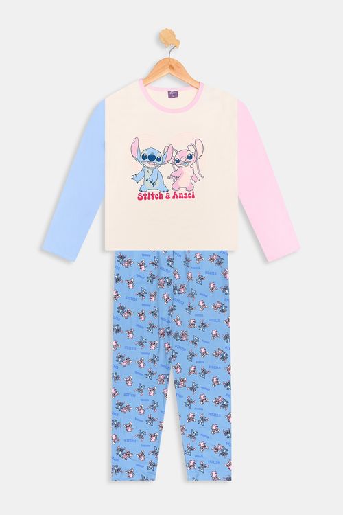 Aces inf abj012 pijama poly 12-16 stit azul claro