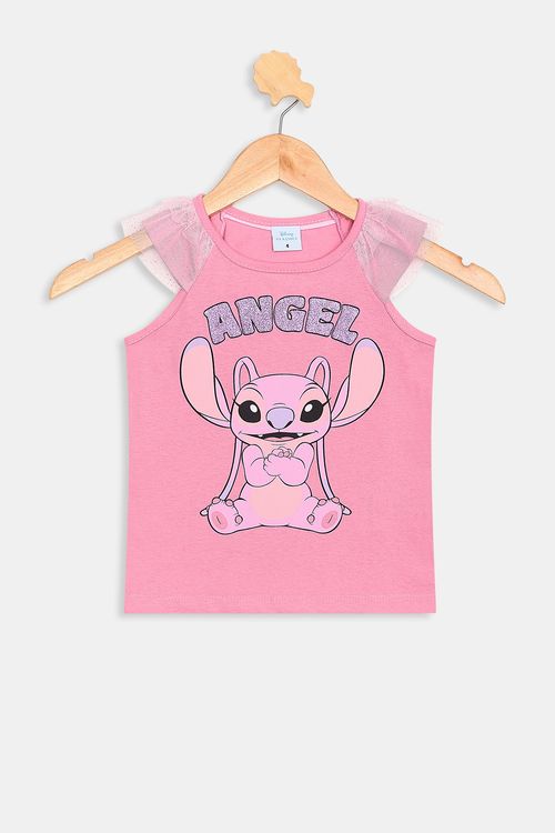 Blusa inf4/10nas 108857c mc angel tule rosa