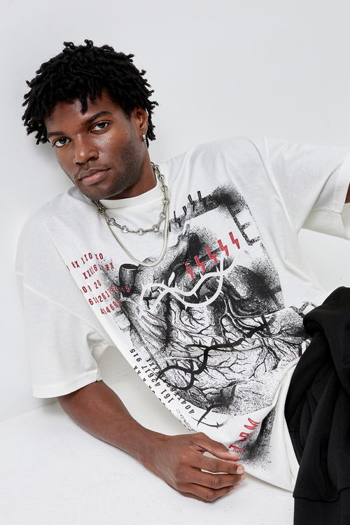 Camiseta masc 1275119 cava desl silk off off white
