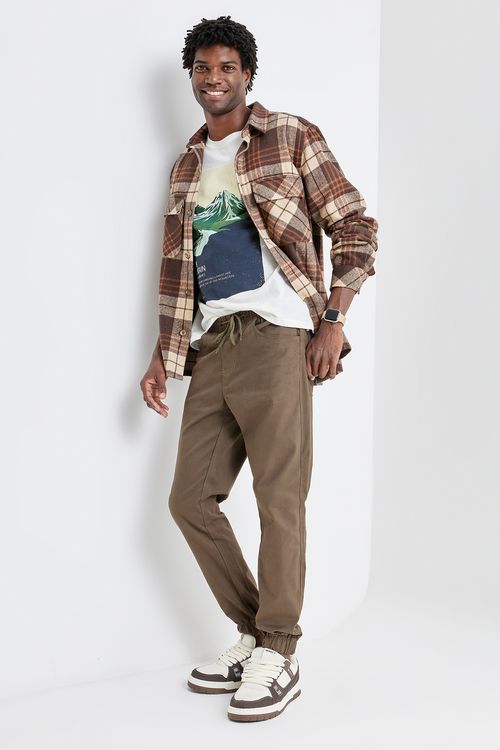 Calca masc mesa 93867 srj jogger militar verde militar