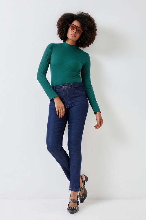 Calca fem 80532 mesa jns cigarrete medio jeans amaciado