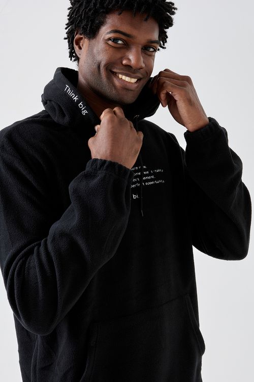 Masc trendy mtm016 blusa polar fleece preto