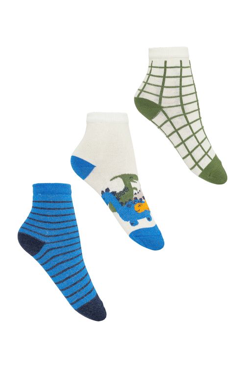 Kit meia dino baby nos 19-23 sortidas