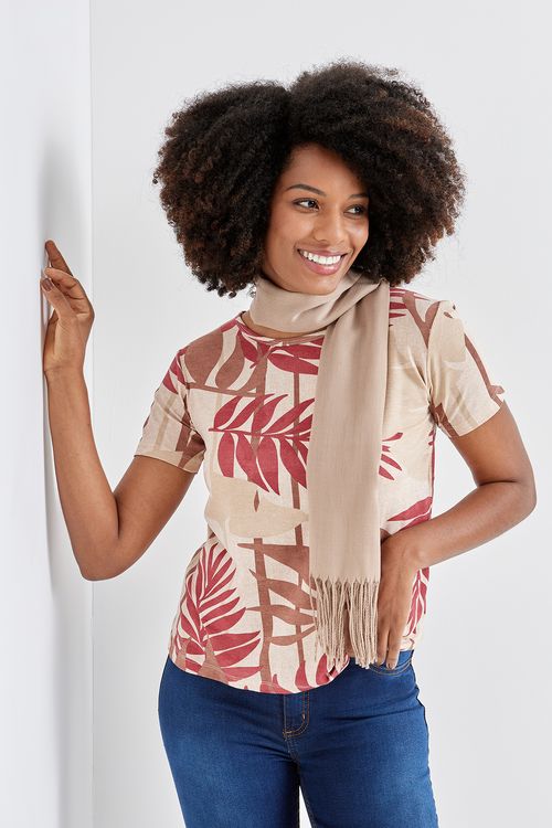 Blusa Feminina Estampada Caedu | Viscose e Elastano
