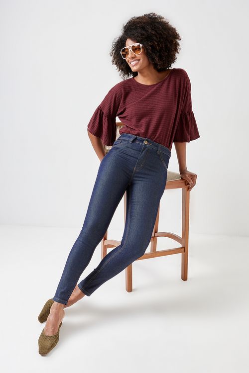 Calca fem promo jns cigarrete amaciado jeans amaciado