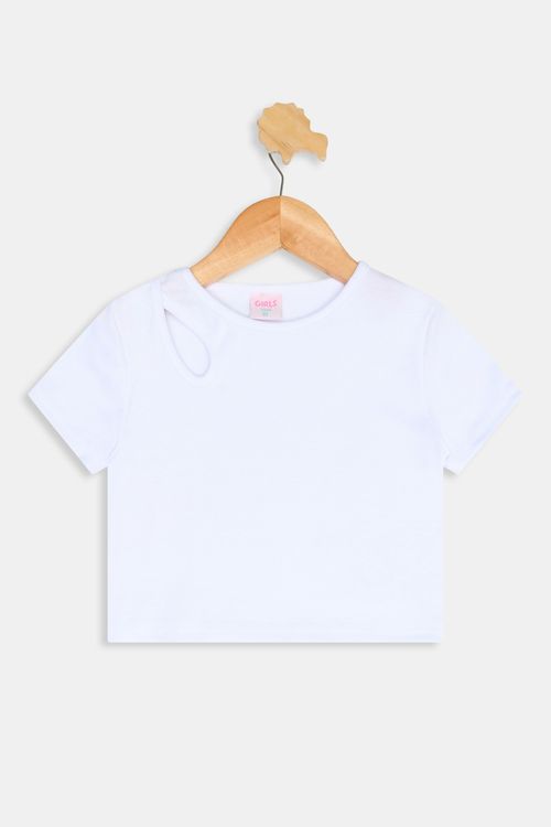 Blusa Infantil Menina Branca Ribana Caedu Tam 10-16 Anos