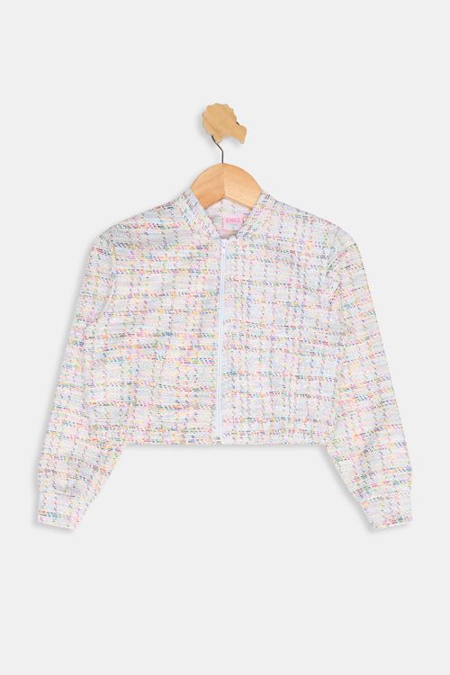 Blusao inf4/8nas c22i25562 tweed rsa zip off white