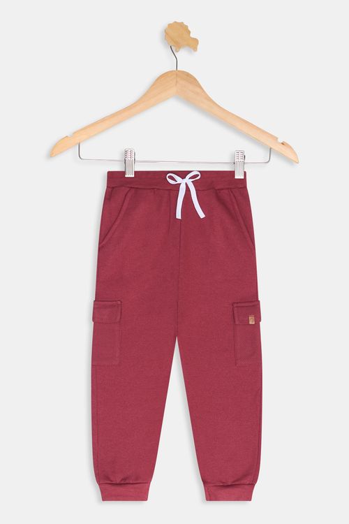 Calça Infantil Meninos com Bolso Vermelha Tam 1 a 3