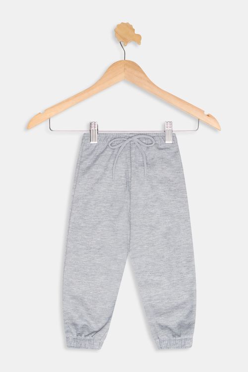 Calça Moletom Infantil Meninos Lisa Cinza Claro Tam 1 a 3