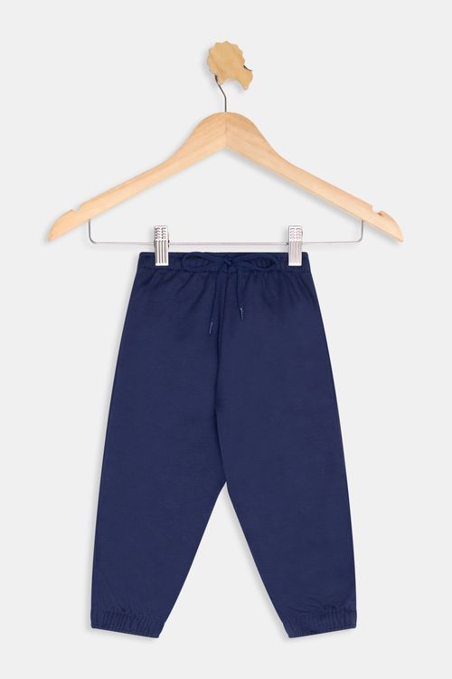 Calça Moletom Infantil Meninos Azul Escuro Tam 1 a 3