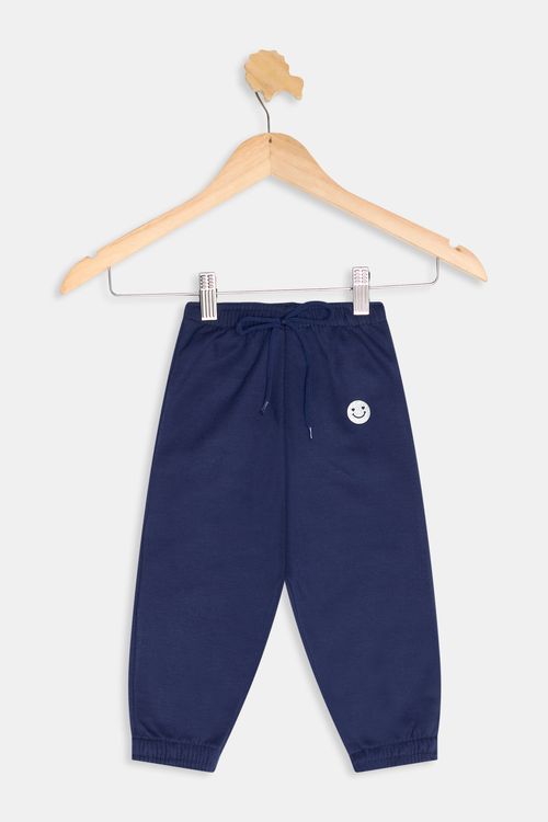 Calça Moletom Infantil Meninas Azul Escuro Tam 1 a 3