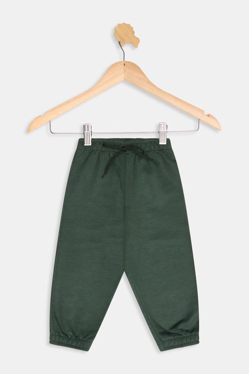 Calça Moletom Infantil Meninos Verde Militar Tam 1 a 3